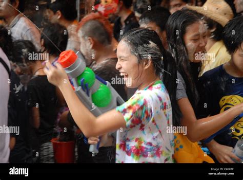 Worlds Biggest Water Fight Songkran Thai New Year Celebration