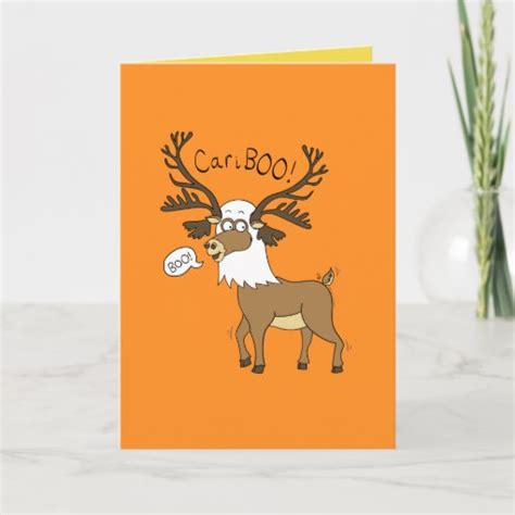 Cariboo Caribou Funny Halloween Greeting Card Zazzle