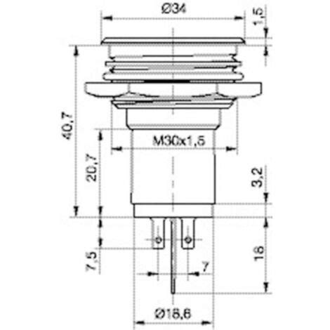 Voyant De Signalisation LED Signal Construct SMFP30H1289 Jaune 230 V AC