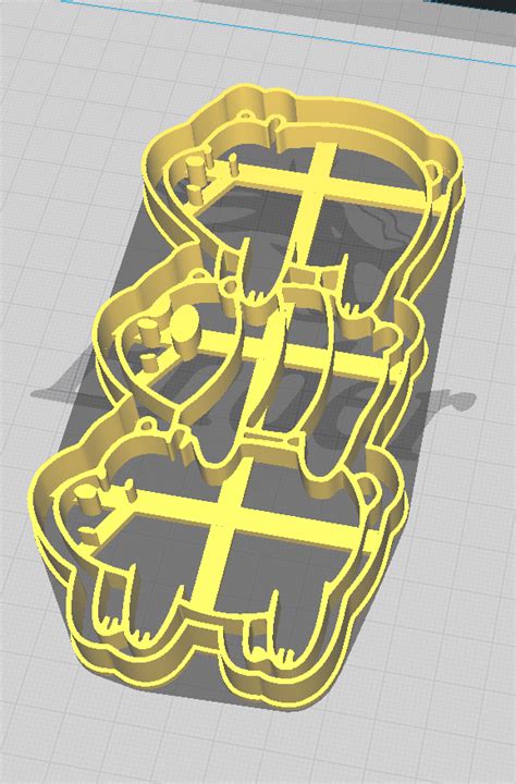 Stl Datei We Bare Bears Cookie Fondant Cutter With Marker D Drucker