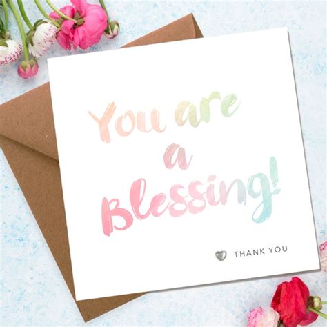 Christian Thank You Greeting Card Etsy