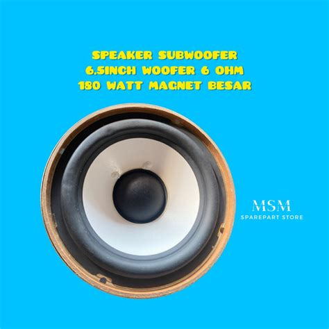 Jual SPEAKER SUBWOOFER 6.5INCH WOOFER 6 OHM 180 WATT MAGNET BESAR ...