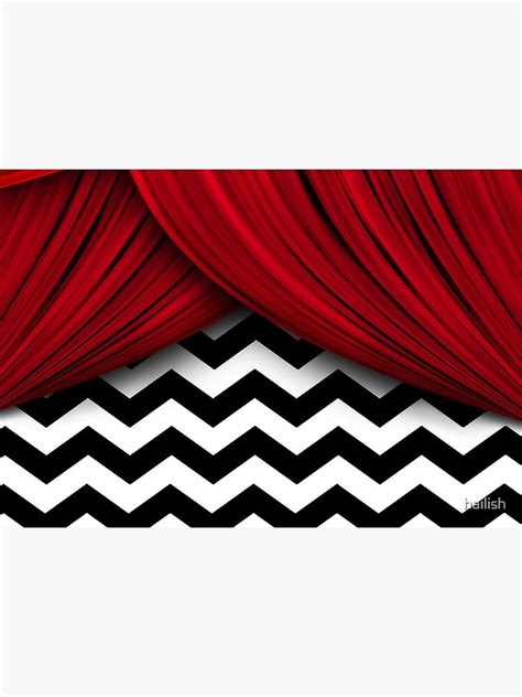 "Twin Peaks Red Curtains Black and White Chevron" Mask for Sale by ...