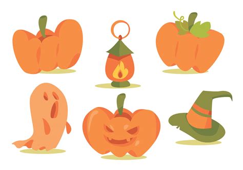 Halloween Pumpkin Patch Vector Set 111617 Vector Art at Vecteezy