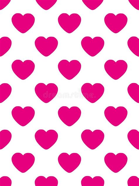 Pink Hearts On A White Background Stock Vector Illustration Of