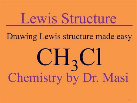 How to Draw Lewis structure for CH3Cl Chloromethane (methylchloride ...