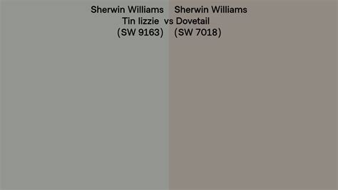 Sherwin Williams Tin Lizzie Vs Dovetail Side By Side Comparison