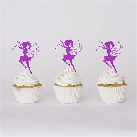 Fairy Cupcake Toppers Fairy Cake Topper Girls Birthday Party Etsy Uk