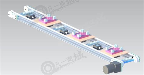 同步带输送机构3d模型下载 凡一商城