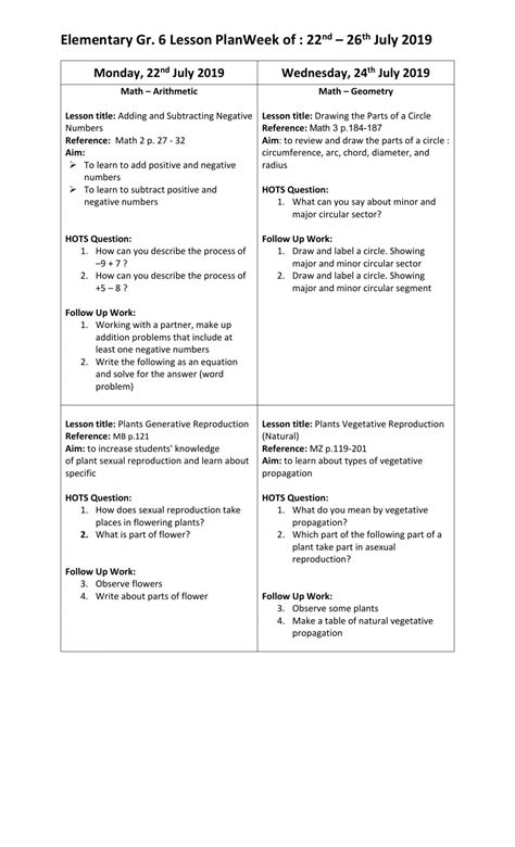 2. Montessori Lesson Plan Grade6 Revisi (1) - Lesson Plans Learning