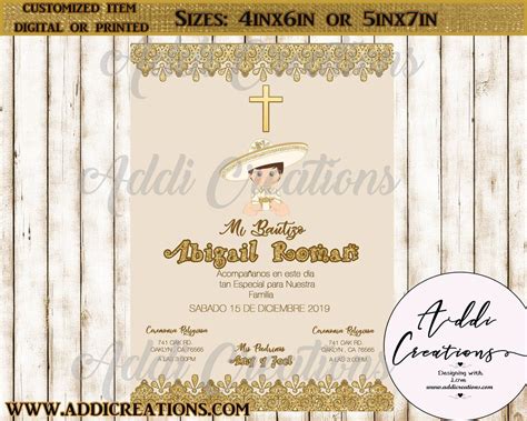 Charro Invitations Customized Item Charro Baptism Invitaciones