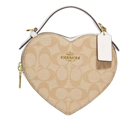 Bolsa Coach Corazon Beige Nueva Original Cereza Gratis Env O Gratis