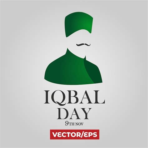 Premium Vector Happy Iqbal Day Allama Muhammad Iqbal 9th November