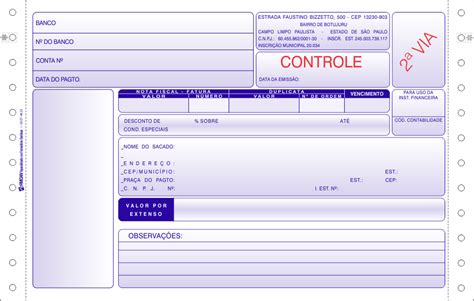 Duplicata Fatura Mercantil Formidan Formul Rio Cont Nuo