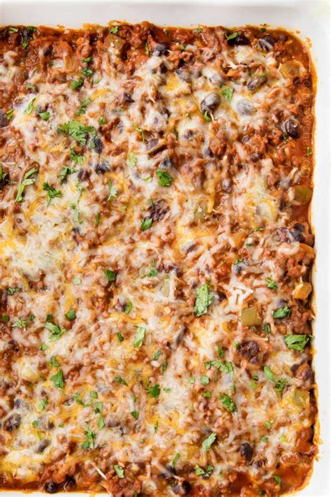 Easy Beef And Bean Taco Casserole The Chunky Chef