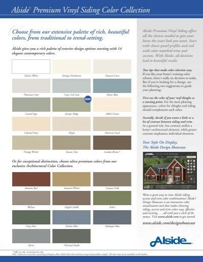 AlsideÂ® Premium Vinyl Siding Color Collection