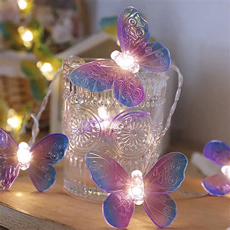 Fielegen 20 LED Butterfly String Lights 9 84ft 3 Meter Battery Powered