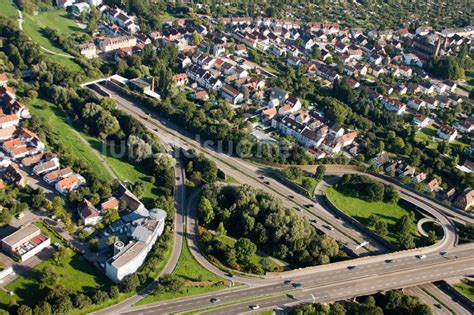 Luftaufnahme Karlsruhe Ein Und Ausfahrt Des Edeltrud Tunnel Der