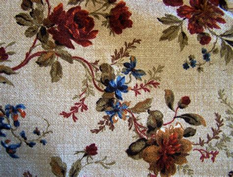 Vintage Multi Colored Floral Upholstery Fabric