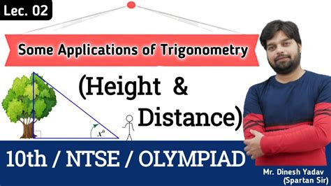 Height And Distances Part 2 Some Applications Of Trigonometry