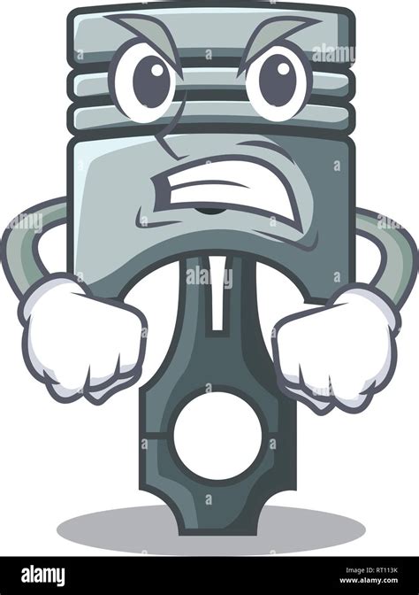 Angry Piston Isolated In The Cartoon Shape Stock Vector Image Art Alamy