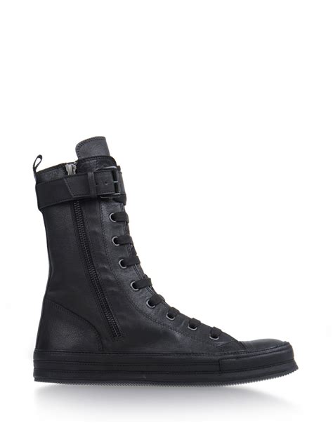 Ann Demeulemeester High Top Sneakers In Black Lyst