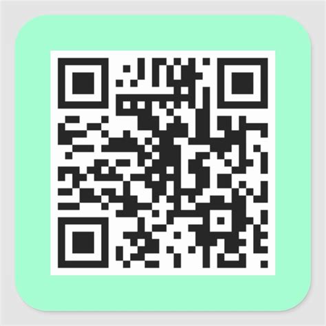 Mint Green Qr Code Sticker In 2020 Coding Mint Green Background