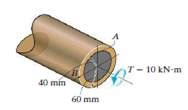 Solved A The Hollow Circular Shaft Is Subjected To An Internal