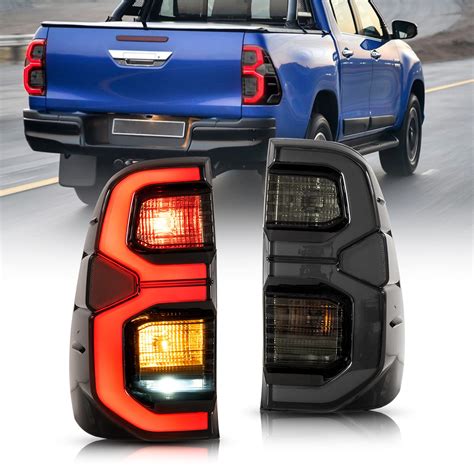 Buy Vland Led Smoked Red Clear Tail Lights Compatible For Toyota Vigo