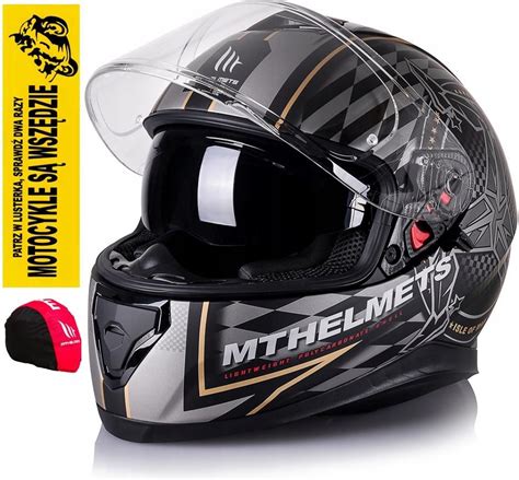 Kask Motocyklowy Mt Integralny Thunder Isle Of Man Opinie I Ceny Na