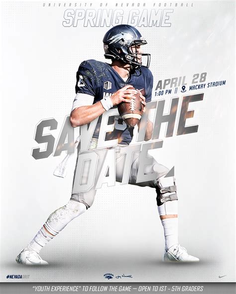 Nevada Football Spring Game/Schedule (2018) on Behance