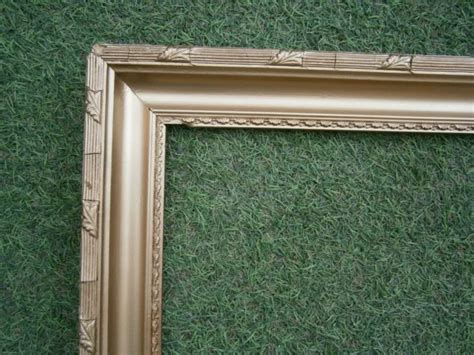 Ancien Cadre Bois Et Stuc Dore Feuillure De X Frame French