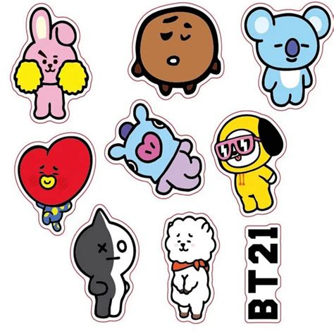 Shineheng Bts Diy Phone Stickers Stars Kpop Korean Fashion Cute Cartoon