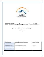 BSBFIM501 Manage Budgets Pdf BSBFIM501 Manage Budgets And Financial