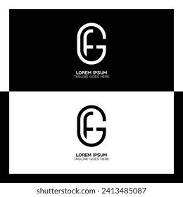 Gf Initial Letters Linked Elegant Logo Stock Vector Royalty Free