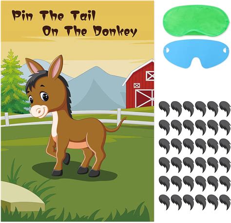 Amazon Hxezoc Pin The Tail On The Donkey Game Large Donkey Party