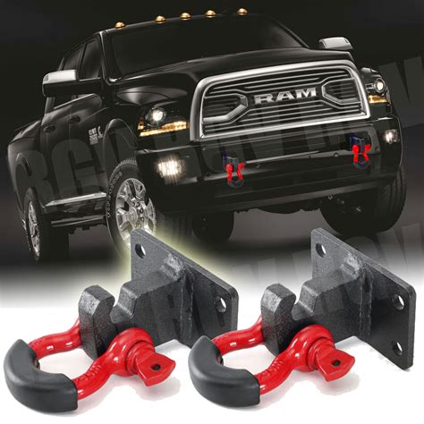 Front Demon Tow Mount Hook Bracket D Ring Shackles For 2010 2020 Ram