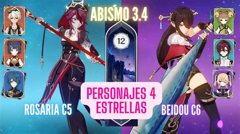 ROSARIA C5 BEIDOU C6 PERSONAJES F2P NUEVO ABISMO 3 4 YouTube