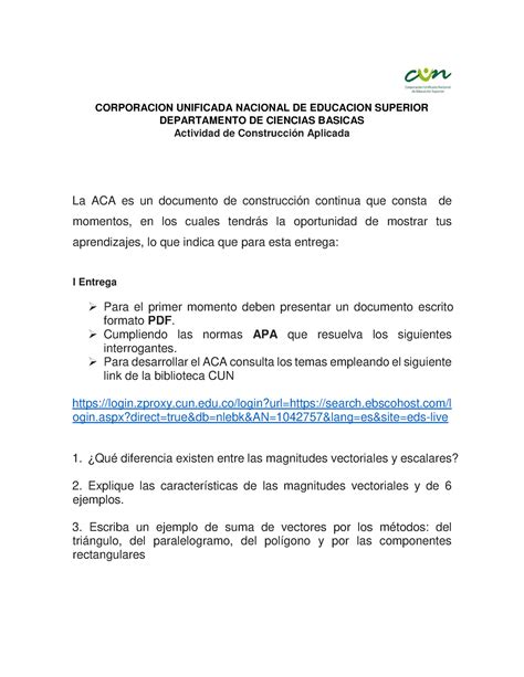 Aca F Sica Mec Nica Apuntes Corporacion Unificada Nacional De