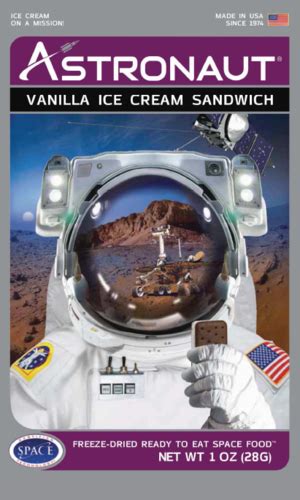 Astronaut Space Food Vanilla Ice Cream Sandwich Nutrition Iss