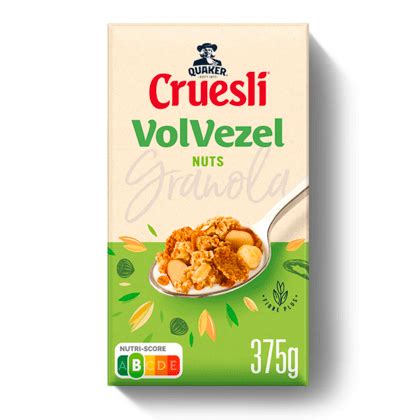 Quaker Cruesli Granola Volvezel Doos 375 Gram Krokante Muesli