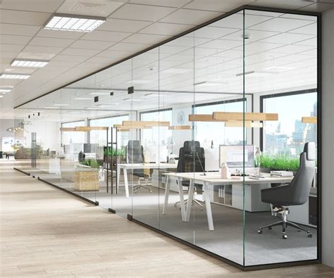 Plain Toughened Frameless Glass Office Partition Service In Mumbai