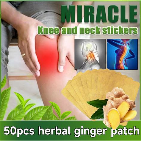 50pcs Original Herbal Ginger Patch Joint Pain Reliever Muscle Pain