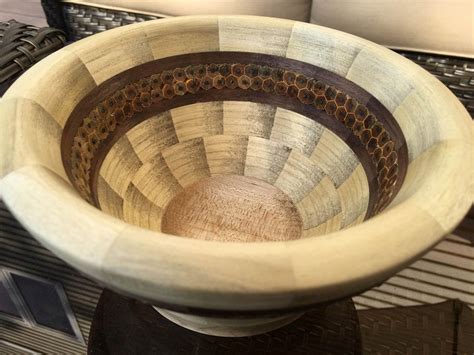 Segmented Bowl With Pencil Feature Ring By Rockmolsen LumberJocks