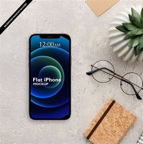 Free Flat iPhone Mockup PSD Template - Mockup Den