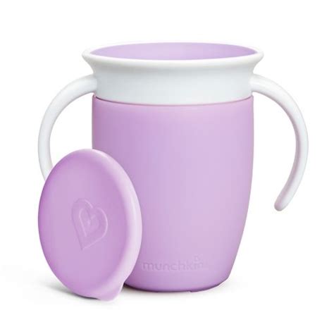 Taza Antigoteo Miracle Lila Con Asas Y Tapa Peque O Panda