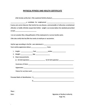 Format Of Medical Fitness Certificate Complete With Ease AirSlate