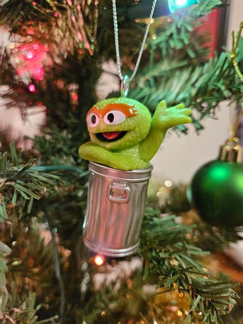 Custom Sesame Street Oscar The Grouch Christmas Ornament Etsy