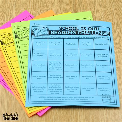 Free Reading Challenge For Kids At Home A Teachable Teacher