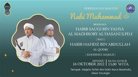 LIVE Peringatan Maulid Nabi Muhammad SAW Bersama Habib Saugi